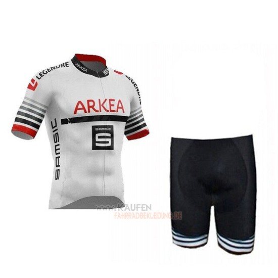 Arkea Samsic Kurzarmtrikot 2019 und Kurze Tragerhose Wei Rot